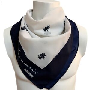 Vintage Leonardini Firenze Silk Scarf w Fleur-de-Lis Print 🇮🇹